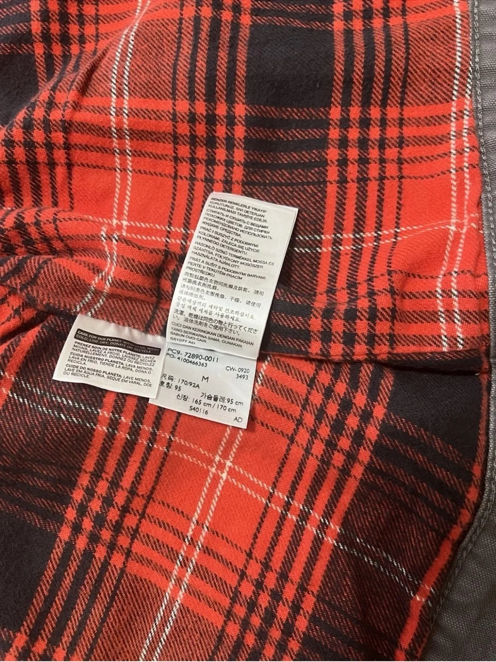 Levi’s NWT Flannel Lined Canvas Trucker Jacket M Grey Corduroy Collar 72890-001